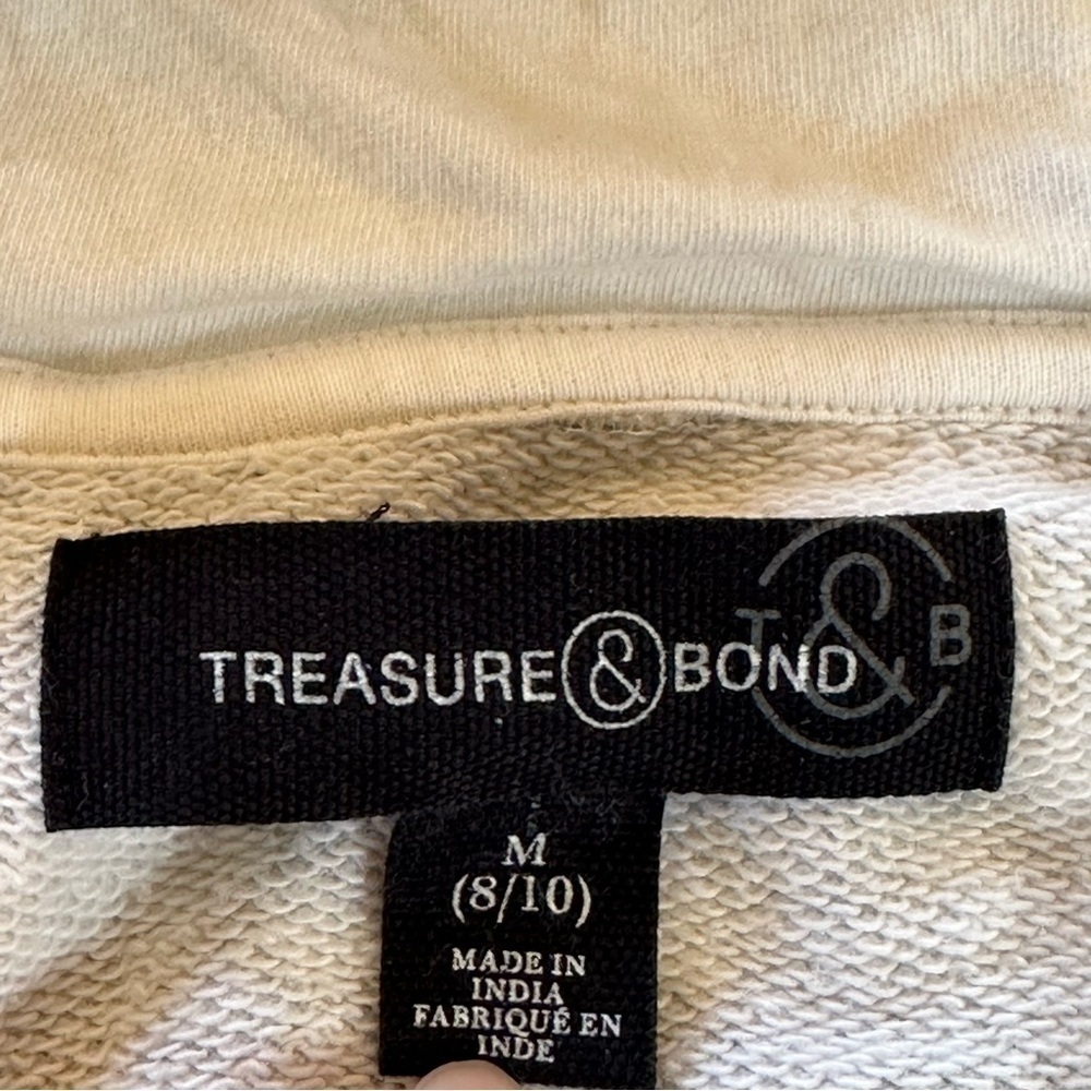 Treasure & Bond Boys Zip Hoodie Gray Marled Size M 8-10 Cozy - Picture 6 of 7